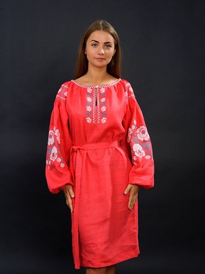 Сукня червона з вишивкою | 2875066