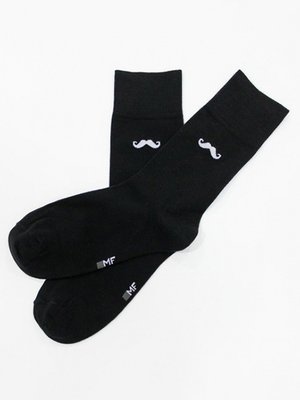 Шкарпетки чорні з малюнком | 3135111