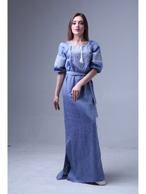 Сукня синя з вишивкою | 3244364