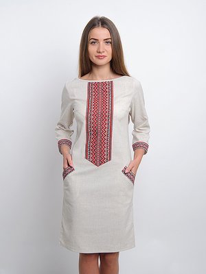 Сукня сіра з вишивкою | 3357606