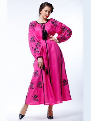Сукня рожевого кольору з вишивкою | 3513241