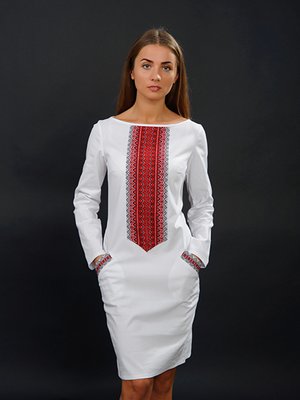 Платье белое с вышивкой | 2875023