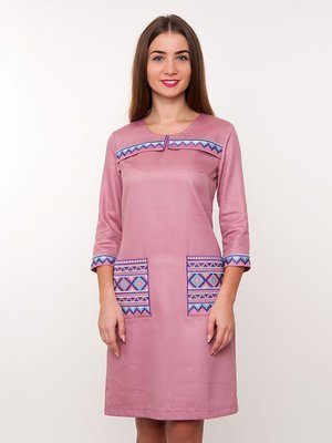 Сукня блідо-рожева з вишивкою | 3238462