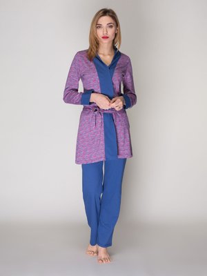 Комплект синій: халат та штани | 3694456