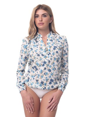 Блуза-боди в цветочный принт | 4261162