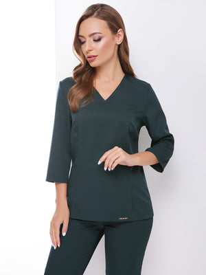 Блуза темно-зелена | 4531630