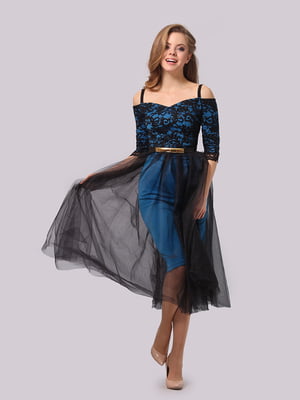 Сукня чорно-синя | 4535748