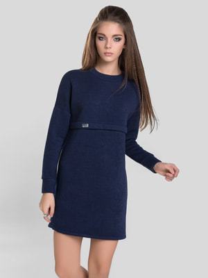 Сукня-светр синя | 4710977