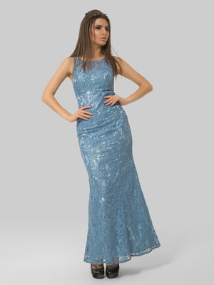 Платье серо-голубое | 4955985
