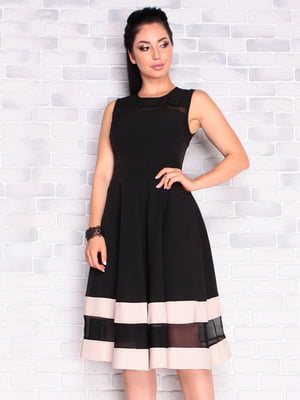 Платье черно-бежевое - Victoria Loks - 5165231
