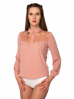 Блуза-боди пудрового цвета | 5170241