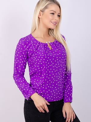Блуза фіолетова в горох | 5284603