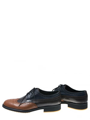 Туфлі коричнево-сині | 5345865