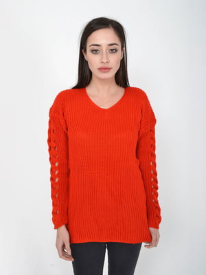 Пуловер теракотового кольору | 5287912