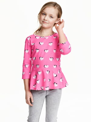 Блуза рожева з принтом | 5364759