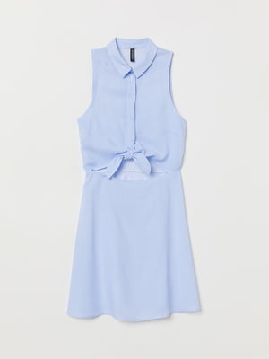 Сукня А-силуету блакитна в смужку | 5375972
