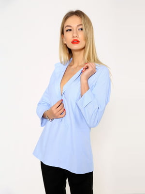 Блуза біло-блакитна | 5393455