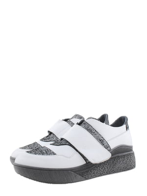 Кросівки біло-сіро-чорні | 5353234