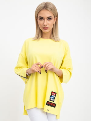 Блуза жовта з декором | 5415787