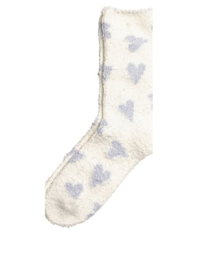Шкарпетки молочного кольору з принтом | 5418059