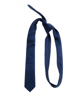 Краватка синя в принт | 5459284