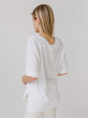 Блуза біла з написом | 5464586