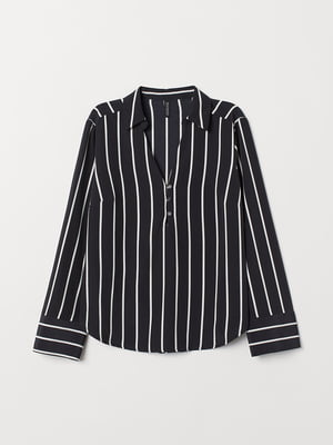 Блуза черная в полоску | 5477002