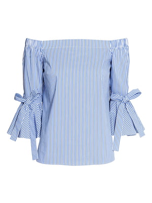 Блуза бело-синяя в полоску | 5477210