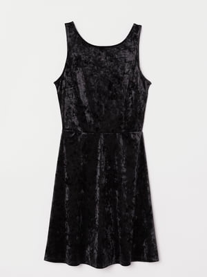 Платье черное велюровое | 5477389