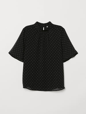 Блуза черная с принтом | 5477629