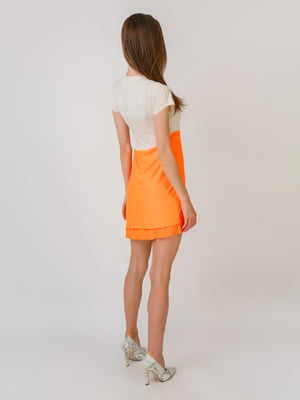 Платье бежево — оранжевое | 5491828