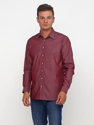 Рубашка бордово-серебристого цвета | 5507319