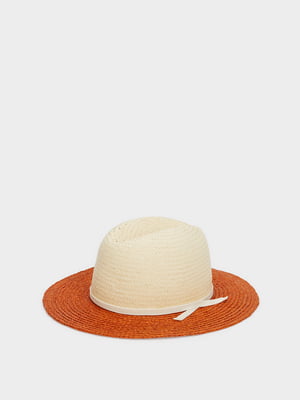 Шляпа оранжево-бежевая | 5509191