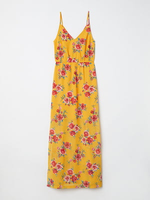 Сукня жовта в квітковий принт | 5517434