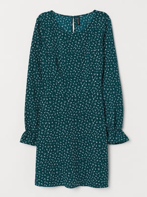Сукня зелена в квітковий принт | 5517494