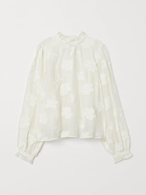 Блуза біла з декором | 5517700