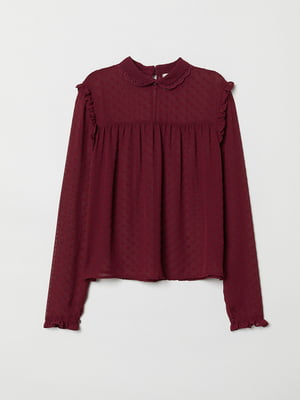 Блуза бордовая с декором | 5517809