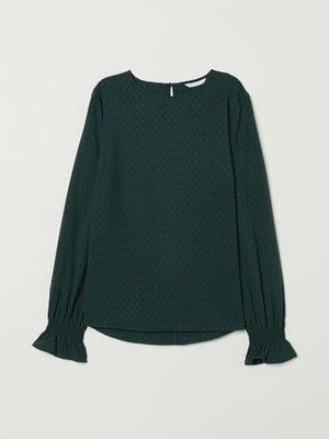 Блуза зелена з візерунком | 5517811