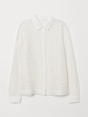 Блуза біла з візерунком | 5519066