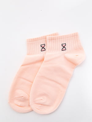 Шкарпетки персикового кольору з малюнком | 5530580