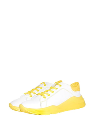 Кроссовки бело-желтые | 5530982