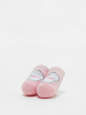 Шкарпетки рожеві з принтом | 5528784