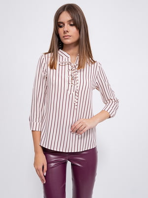 Блуза двухцветная в полоску | 5553632