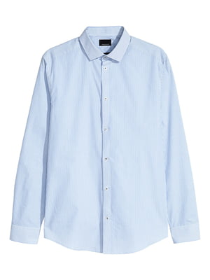 Рубашка бело-голубая в полоску | 5567502