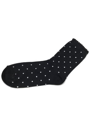 Шкарпетки чорні в горошок | 5567591