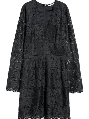 Сукня чорна з мереживом | 5567754