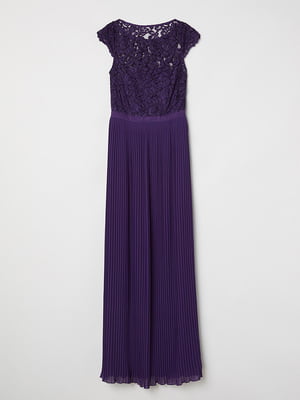 Платье фиолетовое с кружевом | 5567836