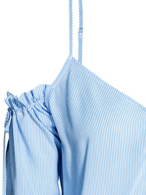 Блуза голубая в полоску | 5567975