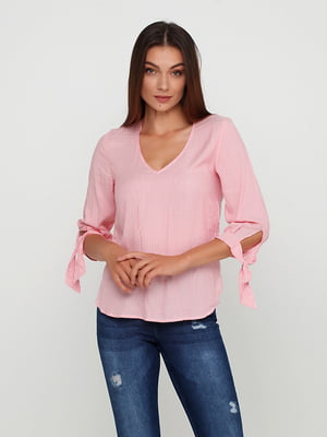 Блуза біло-рожева в смужку | 5567980