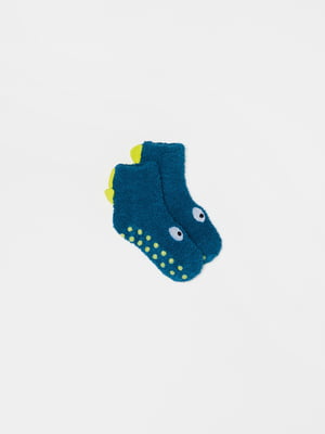 Шкарпетки бірюзово-салатового кольору з малюнком | 5561734